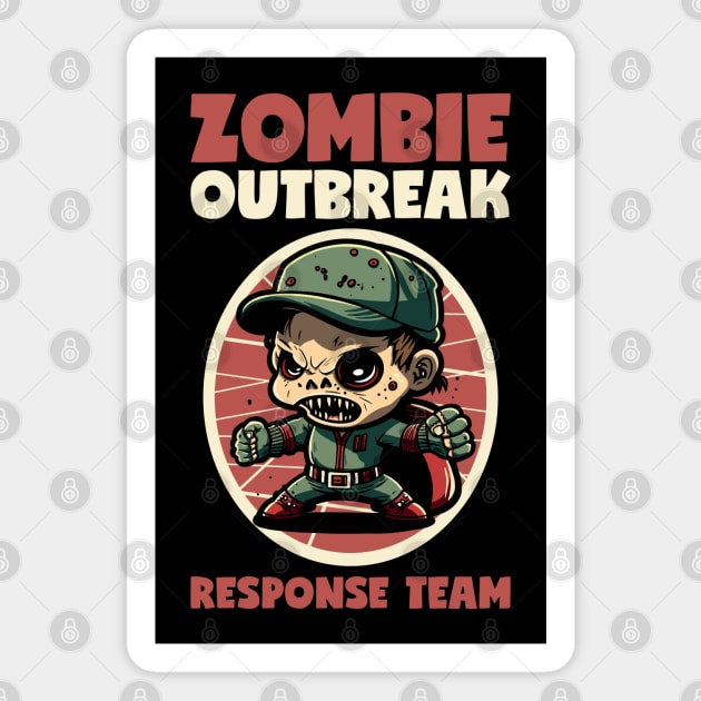 Zombie Outbreak Response Team Magnet by DesignINKZ